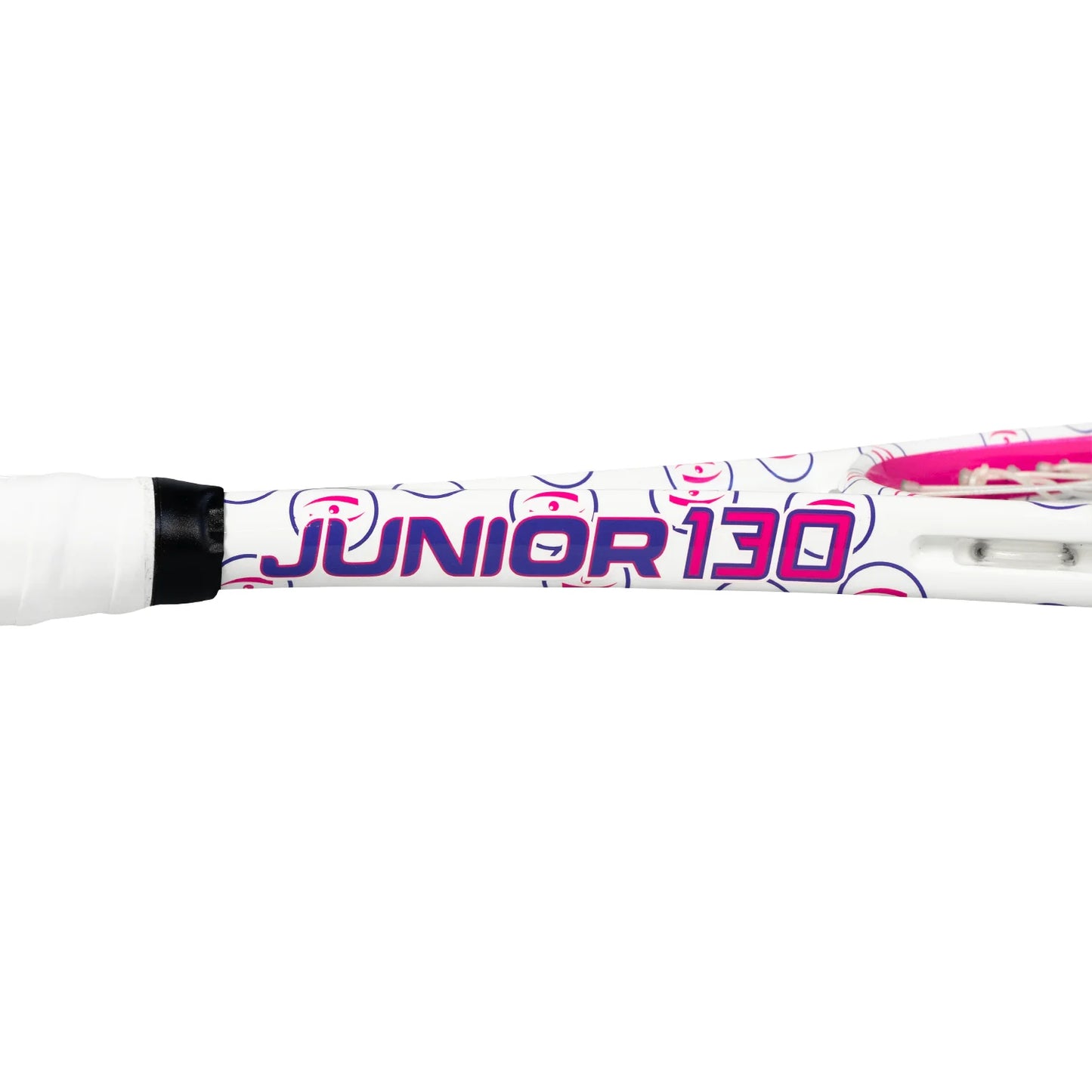 Harrow Junior Squash Racquet Pink/White/Purple - Half Cover
