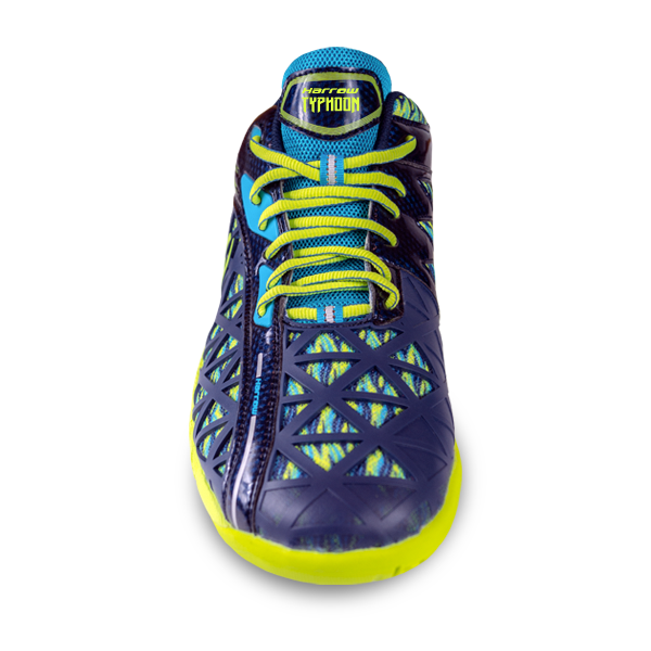 Typhoon Indoor Court Shoe - Navy Lime - Harrow Sports
