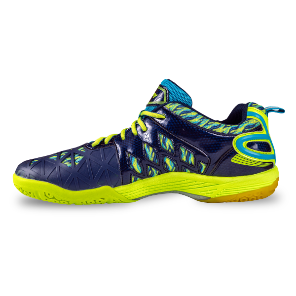 Typhoon Indoor Court Shoe - Navy Lime - Harrow Sports